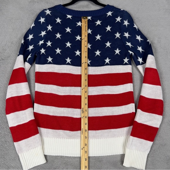 Tipsy Elves American Flag Sweater Women's Small Patriotic Stars And Stripes - Picture 11 of 11